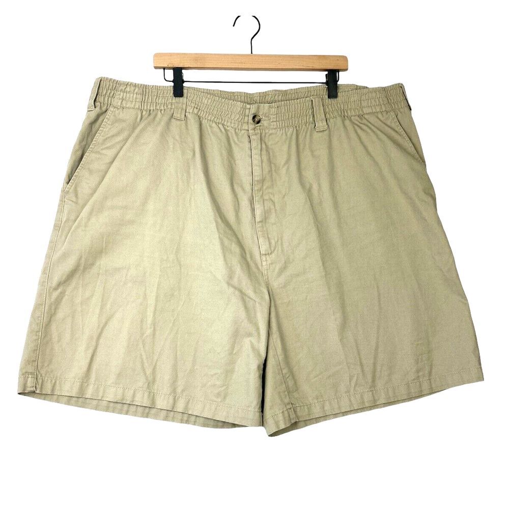 Harbor Bay Shorts Size 2XL‎ khaki Beige Stretch Flap Pocket Comfort Preppy Golf